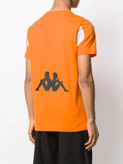 Shop Kappa Mesh Panels T-shirt In Orange