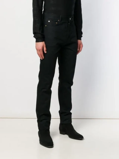 SAINT LAURENT STRAIGHT-LEG JEANS - 黑色