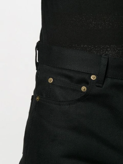 Shop Saint Laurent Straight-leg Jeans In Black