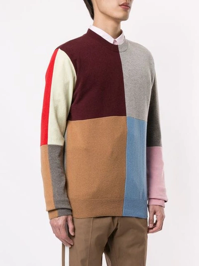 Shop Stella Mccartney Colour Block Sweater In Multicolour