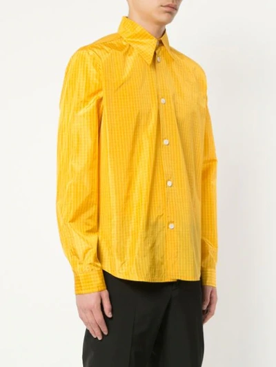 Shop Namacheko Grid Print Shirt - Yellow