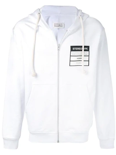 Shop Maison Margiela ”stereotype” Hoodie In White
