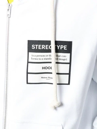Shop Maison Margiela ”stereotype” Hoodie In White