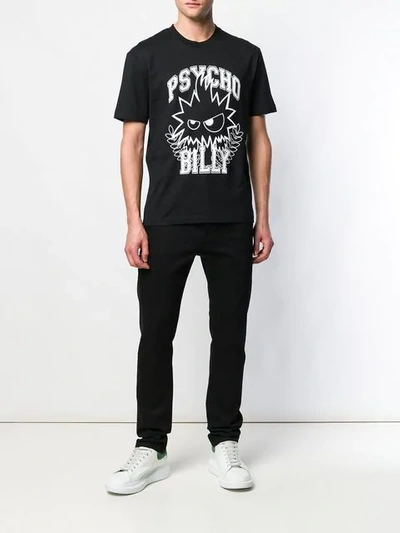 Shop Mcq By Alexander Mcqueen 'psycho Billy' T-shirt In Black