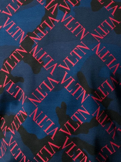 Shop Valentino Vltn Grid T-shirt In Blue