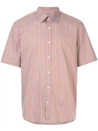 Shop Cerruti 1881 Striped Shirt In Brown
