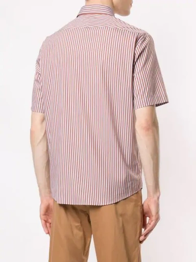 Shop Cerruti 1881 Striped Shirt In Brown