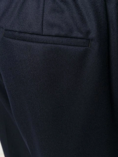 Shop Ermenegildo Zegna Zipped Cuffs Track Pants In Blue