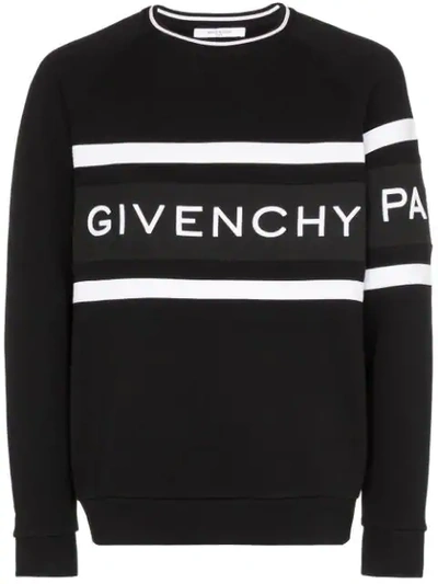 Shop Givenchy Logo Sweatshirt - Black