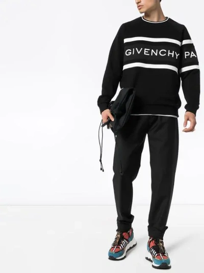 Shop Givenchy Logo Sweatshirt - Black