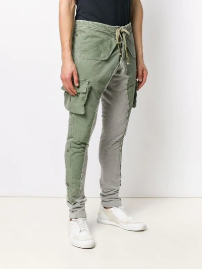 Shop Greg Lauren Reconstructed Track Pants In Green