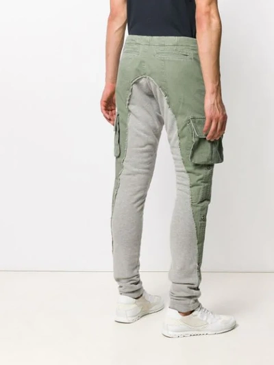 Shop Greg Lauren Reconstructed Track Pants In Green