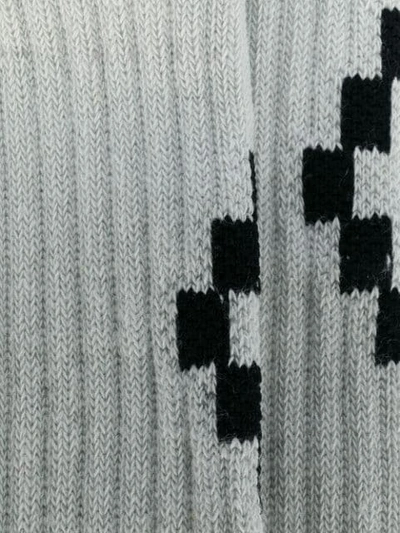Shop Marcelo Burlon County Of Milan Cross Socks In Grey