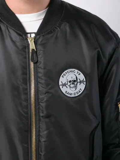 Shop Yang Li Psychic Patch Bomber Jacket In Black