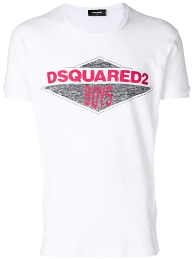 Shop Dsquared2 Boys"-print In White