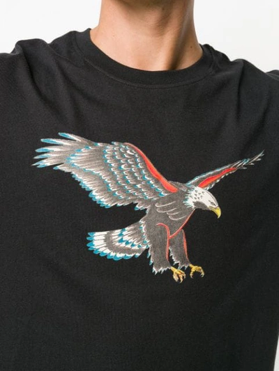 Shop Sss World Corp Eagle Print T-shirt - Black