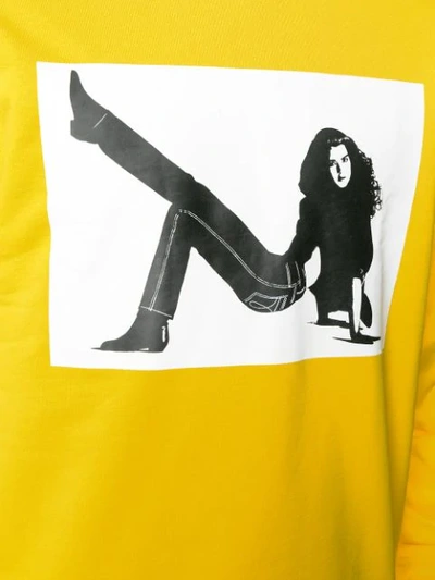 Shop Calvin Klein Jeans Est.1978 Graphic Print Sweatshirt In Yellow