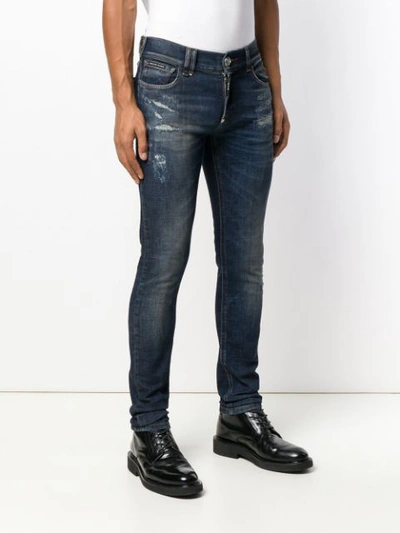 Shop Philipp Plein Skinny Jeans In Blue