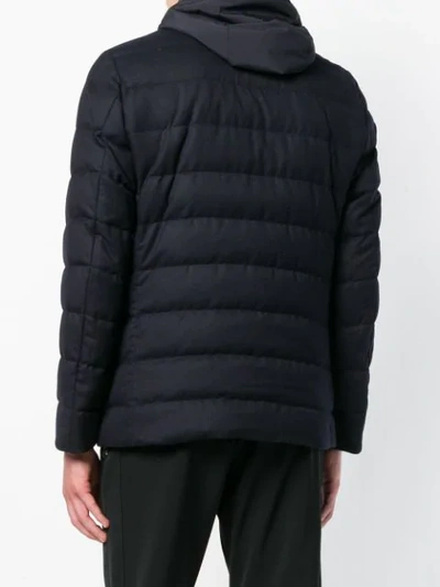 Shop Moncler Blazer-style Quilted Jacket In Blue