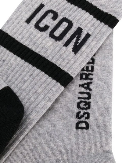 Shop Dsquared2 Icon Socks In 314 Grey