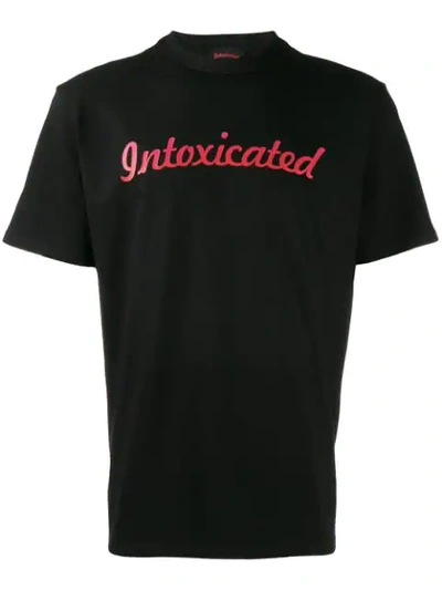 Shop Intoxicated Logo Crew Neck T-shirt In Black