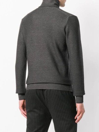Shop Paolo Pecora Roll-neck Fitted Sweater - Grey