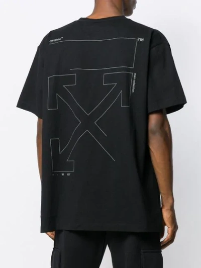 Shop Off-white Cross Logo Print T-shirt In Black