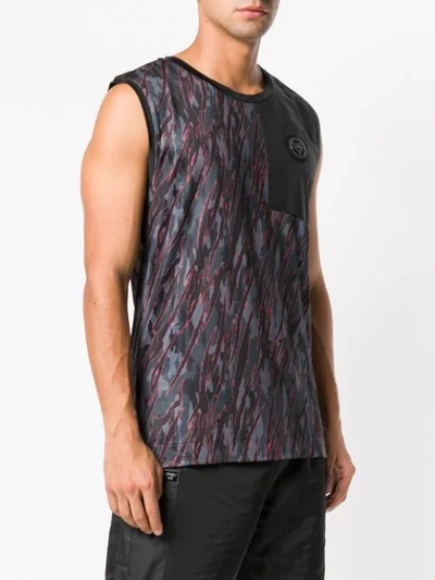 camouflage print tank top