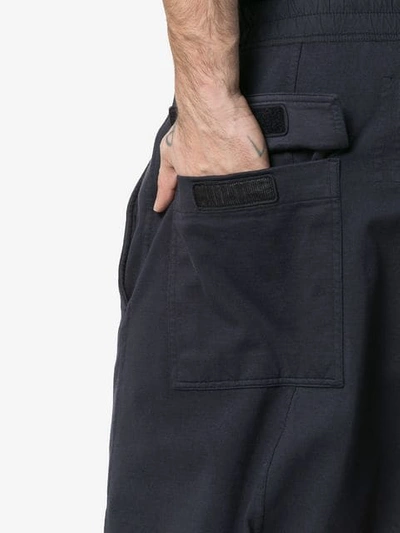 Shop Rick Owens Drkshdw Cropped Sarrouel Trousers In Blue