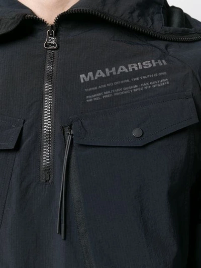 Shop Maharishi Travel Cargo Lightweight Jacket In Black
