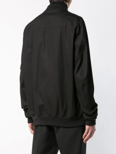 Shop Rick Owens Sleeve Pocket Bomber Jacket In Black