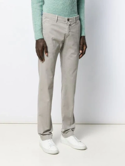 Shop Jacob Cohen Regular Fit Chinos In Grey