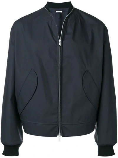 Shop Jil Sander Classic Bomber Jacket In Blue