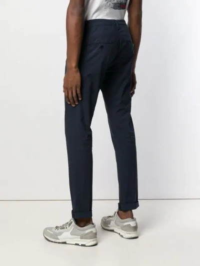 Shop Dondup Regular Chino Trousers In Blue