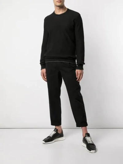 Shop Taichi Murakami Ramie Light Sweater In Black