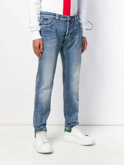 Shop Philipp Plein Straight-leg Jeans In Blue