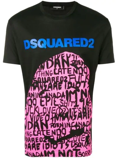 Shop Dsquared2 Logo T-shirt In Black