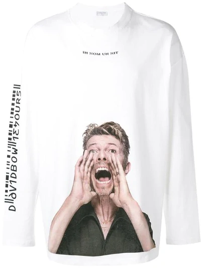 Shop Ih Nom Uh Nit 'bowie Scream' Sweatshirt In White