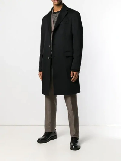 Shop Ferragamo Cashmere Overcoat In Black