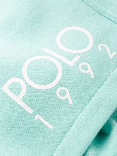 Shop Polo Ralph Lauren Logo Printed Track Shorts In Green