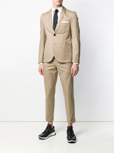 Shop Neil Barrett Two-piece Suit In Brown