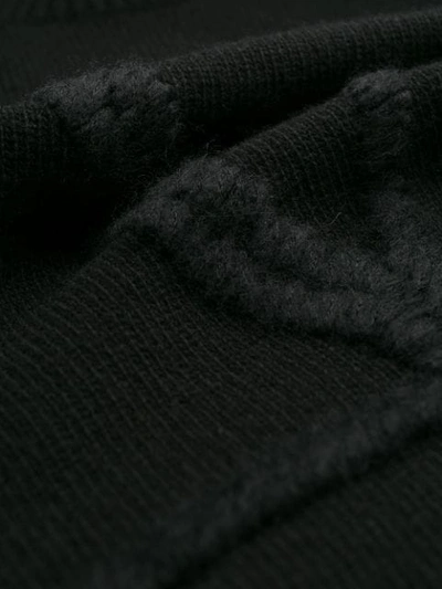 Shop Valentino Vlogo Knitted Sweater In Black