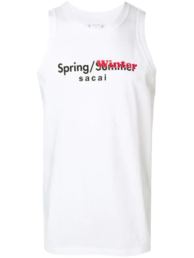 Shop Sacai Spring Winter Tank Top In White