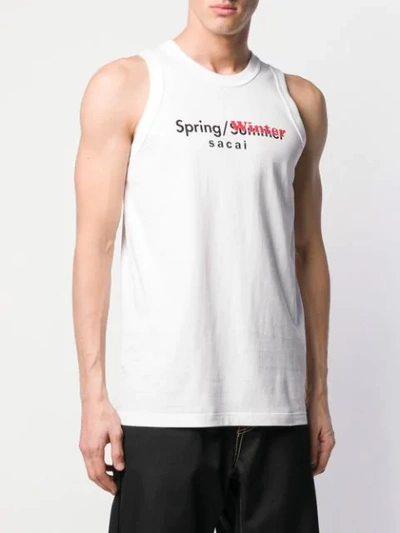 Shop Sacai Spring Winter Tank Top In White