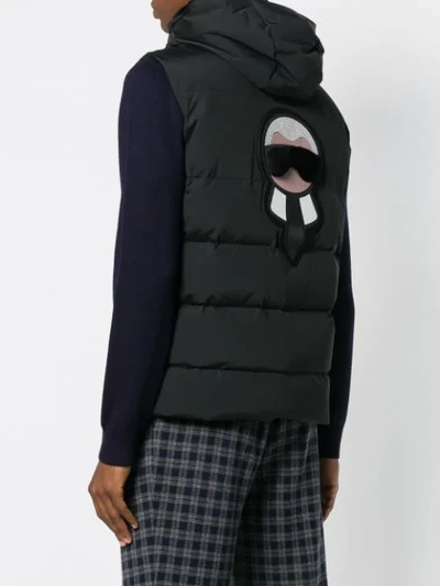 Shop Fendi Sleeveless Waistcoat Jacket In Black