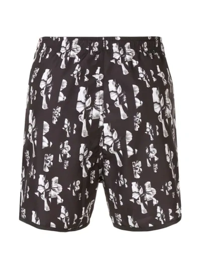 Shop Neil Barrett Badeshorts Mit Print - Schwarz In Black