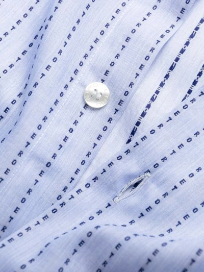 Shop Etro Embroidered Fitted Shirt In Blue