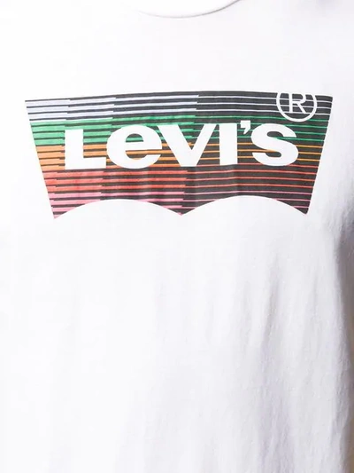 Shop Levi's Logo Print Crew Neck T In White