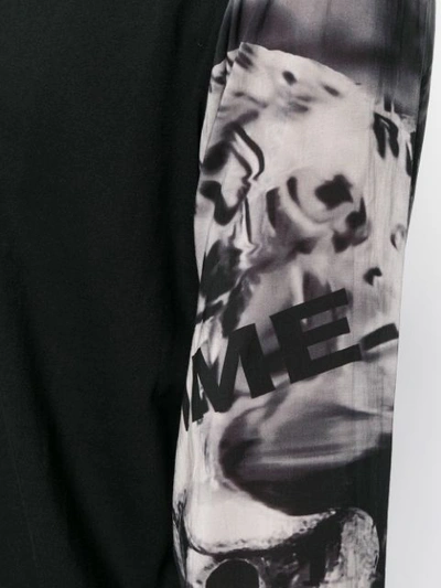 Shop Yohji Yamamoto Printed Sleeves Sweatshirt In Black