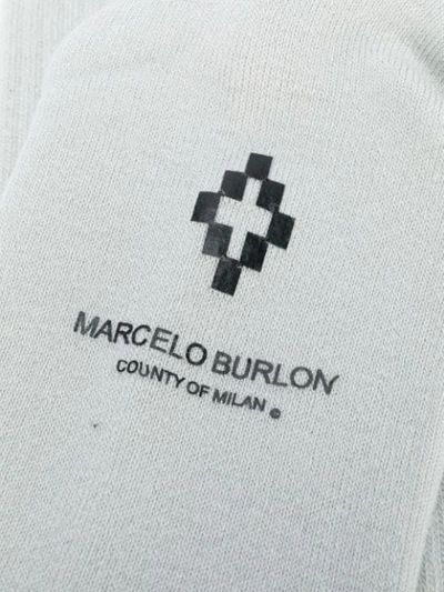 Shop Marcelo Burlon County Of Milan Ribbed Knit Socks In Grey